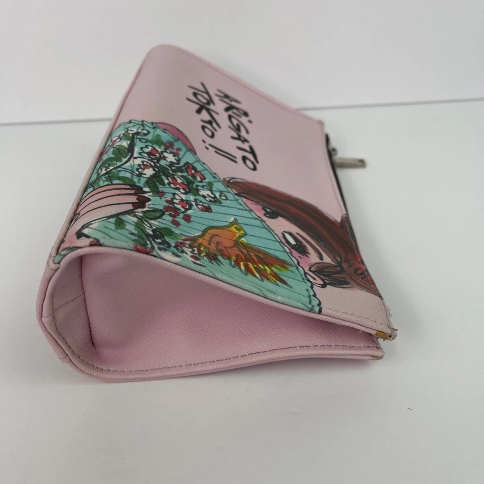 Bolso de Maquillaje Cosmético Izak Zenou Arigato Estuche Bolso sin asas Rosa Tokio Cremallera Llevar Foto 4 de 4