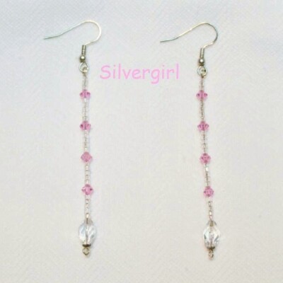 Lots of Colors Dangling Stick Crystal/Glass Earrings Pick Your Favorite 