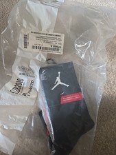 Jordan 4 IV Bred Socks Mens Size 6-8 Eastbay Tags Inside Sealed Bag