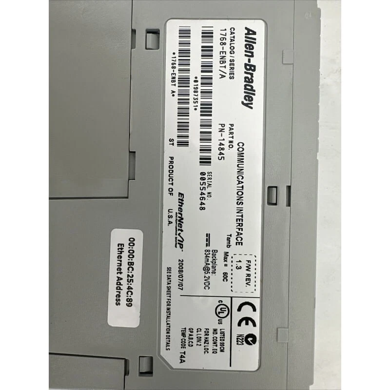 1768-ENBT/A - Allen Bradley - Compactlogix IP Ethernet Communications Interface - Imagen 2 de 2
