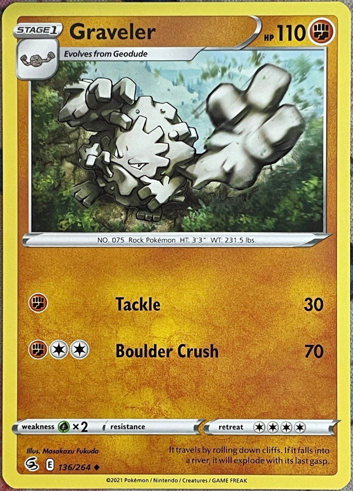 Graveler - 136/264 - Fusion Strike Pokemon 2021