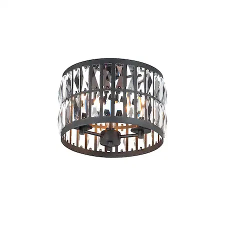 MAXIM LIGHTING 21810BCBK Madeline 3-Light Flush Mount - Picture 1 of 3