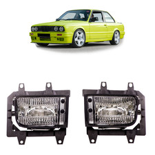 Nebelscheinwerfer SET Klarglas + H3 Birnen Passend für BMW E30 Facelift ab 1987