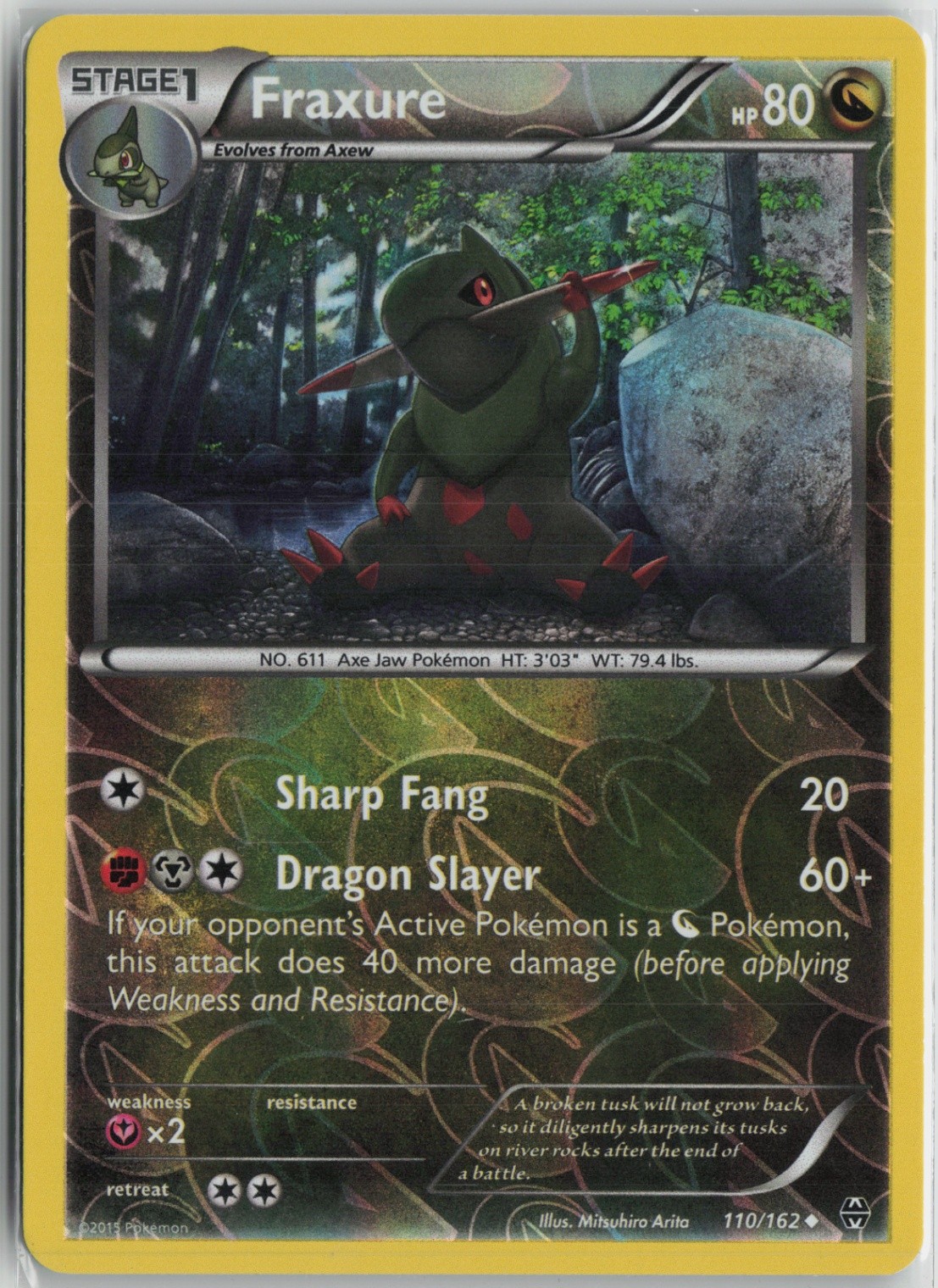 Fraxure 110/162 Uncommon XY - BREAKthrough LP Reverse Holo
