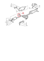 Halterung DüBel Auspuff Fiat Brava - Lancia Dedra Original 60609574