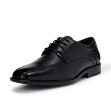 AMAZON ESSENTIALS MEN'S TWIN SEAM SQUARE TOE DERBY DRESS SHOES - SIZE 10 BLACK