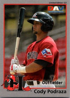 Cody Podraza 2010 DAV Minor / Independent / Summer Leagues #127 Hickory Crawdads