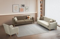 Elegante Sitzgarnitur Designer Wohnzimmer Couchen Edler Sessel 3Tlg