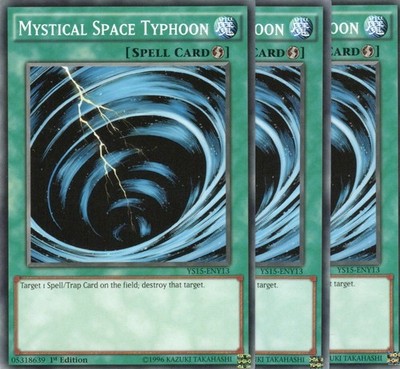 yugioh 3x Mystical Space Typhoon YS15-ENY13 COMMON 1AUFLAGE ENGLISCH
