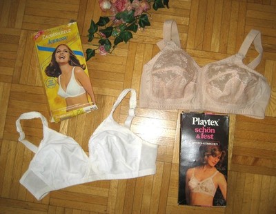 Konvolut 2 St. Vintage BH s + Original Verp. + Zauberkreuz Playtex +SAMMLER Lieb