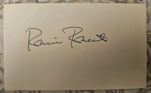 Robin Roberts Signed Autograph 3x5 Index Card Orioles,Yankees