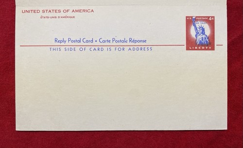 1956 *STATUE OF LIBERTY* UY16 {FIRST-DAY-OF-ISSUE} POSTAL CARD WITH PAID REPLY! - Picture 8 of 12