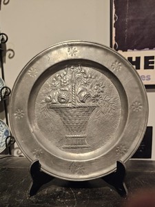 18世紀後半 ドイツ ピューター 大 プレート Pewter 18th In Antique