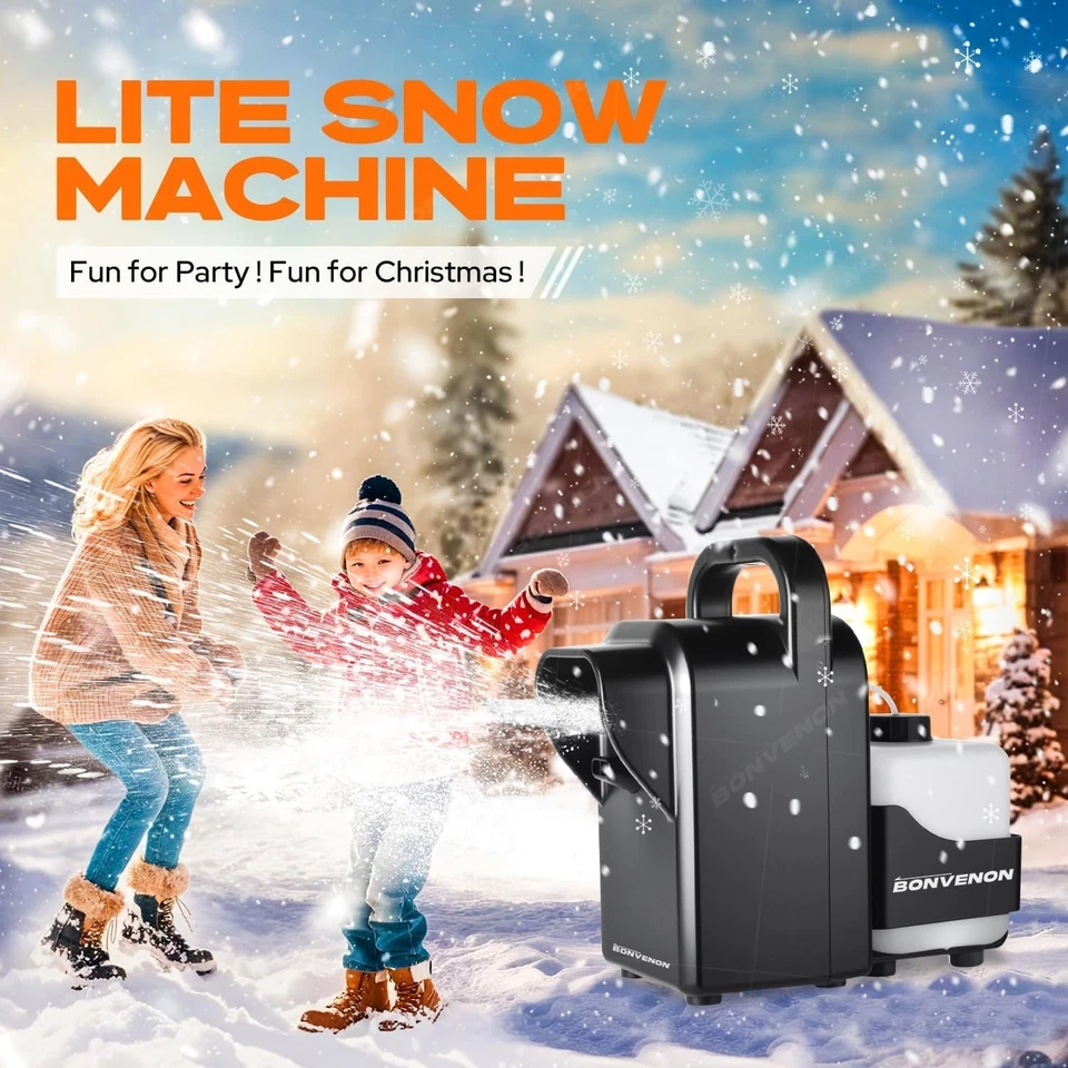 Adjustable Snow Machine Quieter Indoor Artificial Snowflake Maker with Dual Pump - Image 2 of 4