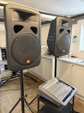 Full PA System,Warrior Mixing Desk 2x JBL 15inch Speakers/stands,cables,M58 Mic