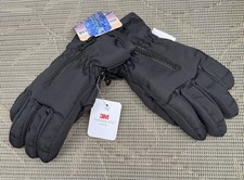 3 M Thinsulate Sport Winter Gloves Unisex Kids Size Small Zipper Black New w Tag