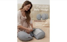 Momcozy Portable Pregnancy Pillow   W Shaped Maternity Support for Side Sleepers
