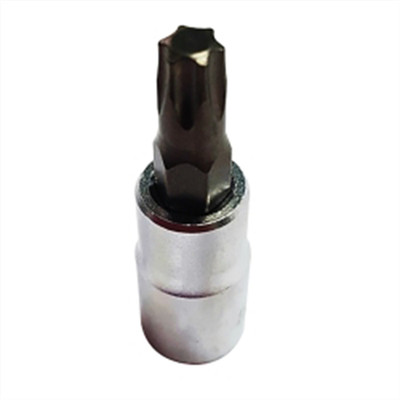 VIM Tools T30 TORX, Gun Metal Gray Bit, Satin Chrome 1/4 Inch Square Drive Bit H