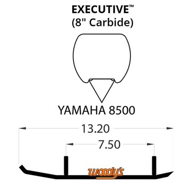 Woodys Executive Series Flat-Top Carbide Runners for 2018 Yamaha RS10 RS Vector