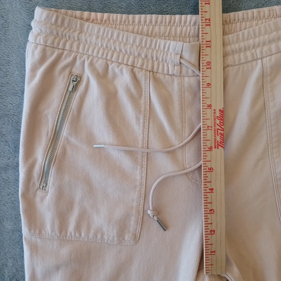 C&C California Jogger Pants Womens Medium Beige Tapered Drawstring 32x27 - Image 3 of 4