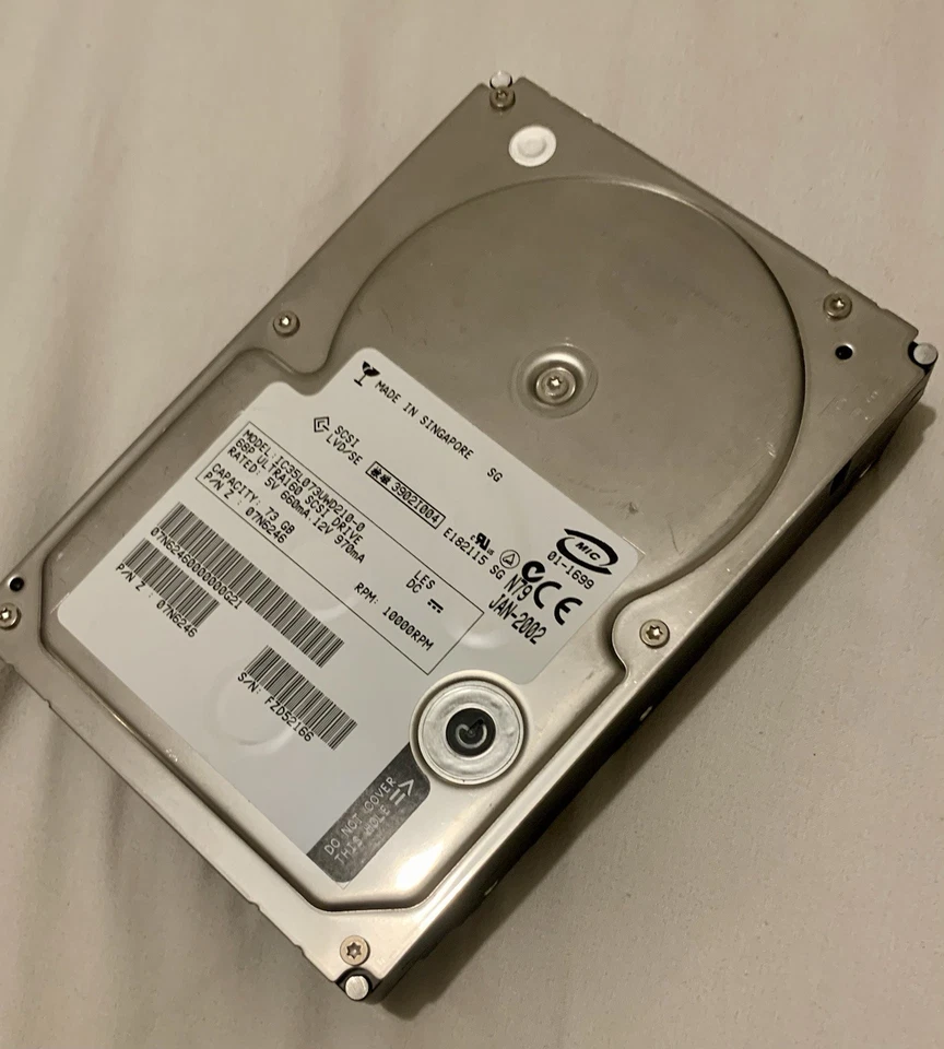 IBM 07N6246  IC35L073UWD210-0 73 GB 10,000 RPM U160 SCSI 68 Pin HDD - Image 3 of 4