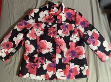 ALFRED DUNNER 14 Floral Print Spring Jacket Blazer Retro Chic Boho Texture
