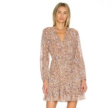 MINKPINK Bouznika Ruffle Mini Dress Women’s Medium NEW Boho Revolve