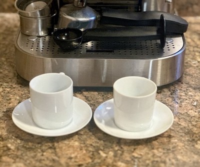 Vintage Japan Demitasse Cups & Saucers Cafe Espresso Shots - Set of 3 NEW In Box
