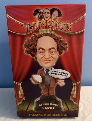 LARRY The Three Stooges Collectible Talking Bobblehead by BEELINE NEW in BOX