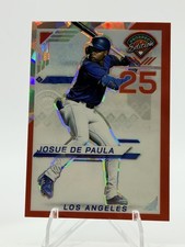 2025 Panini Prospect Edition JOSUE DE PAULA #64 Red Cracked Ice Prizm