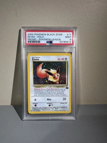 Pokémon Eevee Black Star Promo Holo #11 PSA 9 Pokémon League 2000