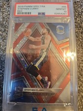 2018-19 PANINI SPECTRA STEPHEN CURRY 82/99 RED STARS PRIZM WARRIORS  PSA 10