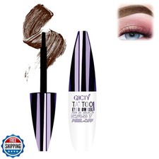 Easy Peel off Eyebrow Gel, Qiciy Tattoo Eyebrow Gel Easy Peel Off, Tinted Eye