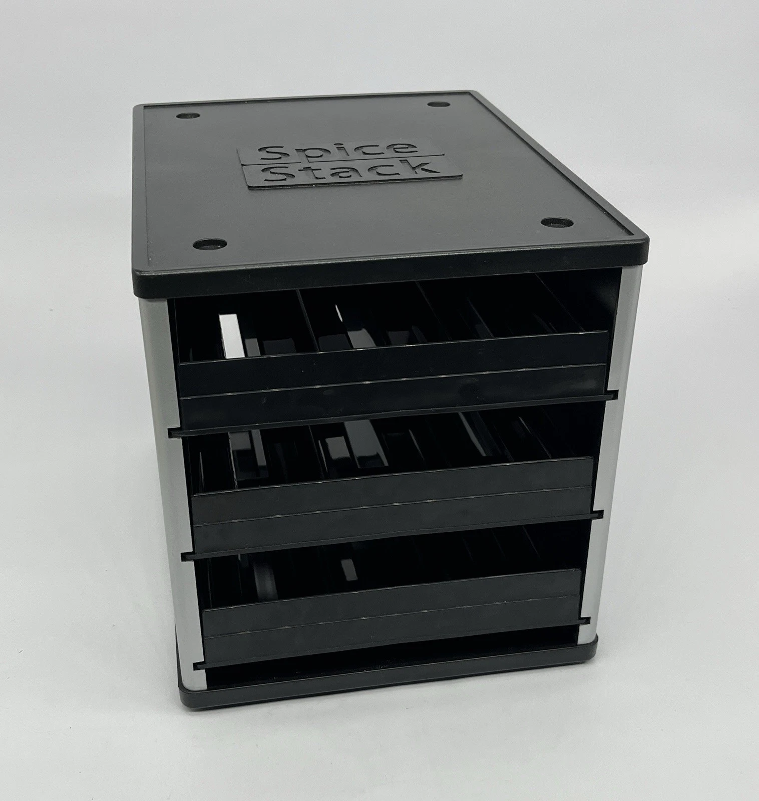 Black SpiceStack Spice Bottle Organizer - 3 Shelf Rack w/ Pull Out Drawers 18 Ct
Opens in a new wind