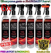 6x TYRE POLISH SPRAY REVIVE TIRED RUBBER NEW AUTO EXTREME PROFESSIONAL 720ML NEW