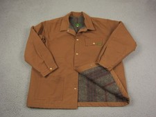 Vintage John Deere Jacket Mens 2XL XXL Brown Flannel Lined Chore Barn Canvas Y2K