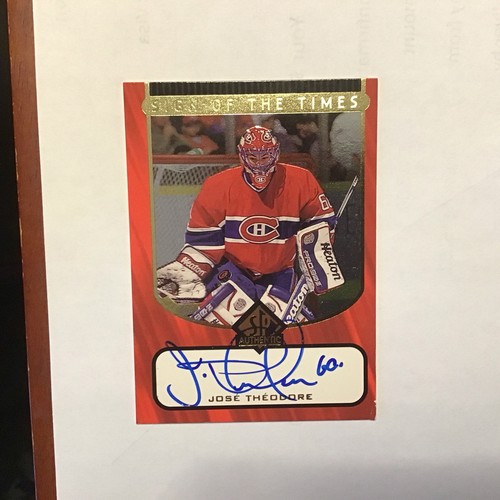 Jose Theodore #JTH 1997 SP Authentic Sign of the Times card