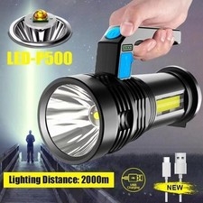 USB Rechargeable LED Flashlight 25000000LM Super Bright Torch High Power Waterpr