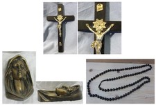Lotto oggetti religiosi rosario madonna crocifisso croce chiesa