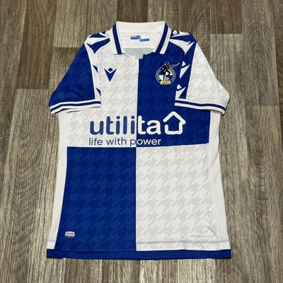 2020-21 Bristol Rovers Home Football Shirt Soccer Jersey Macron Side Small Mens