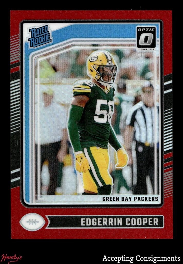 2024 Donruss Optic Red #231 Edgerrin Cooper RC RATED ROOKIE 055/125 Packers