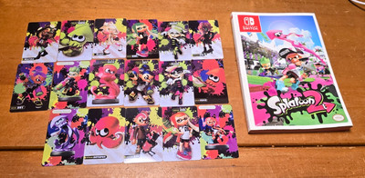 Splatoon amiibo Cards Lot 17 + Splatoon 2 Guide Book