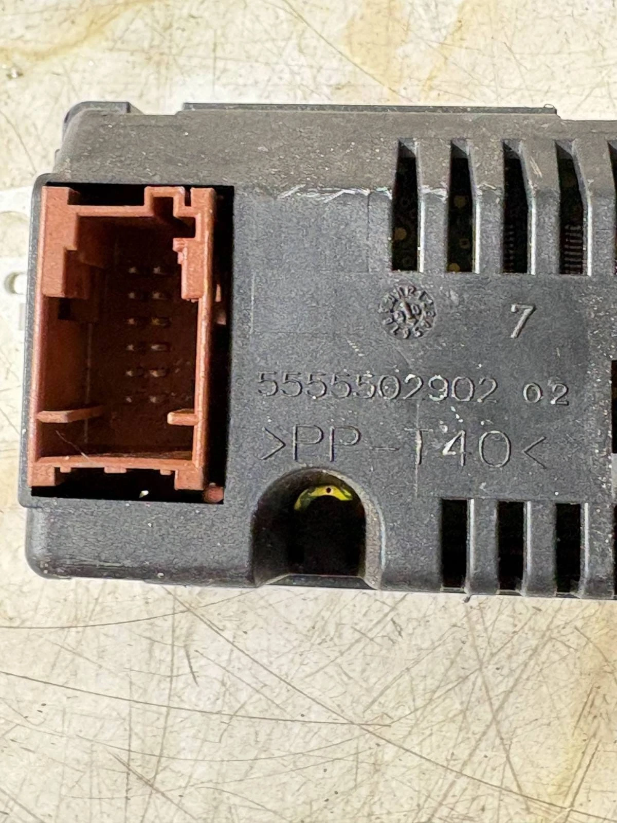 Actual brown electrical connector