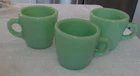Lot of 3 Fire King Jadite Restaurant Cups