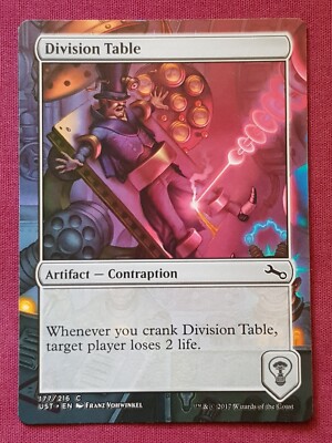 Magic The Gathering UNSTABLE DIVISION TABLE artifact card MTG | eBay