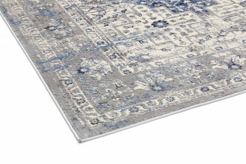 Tadley Grey Blue Medallion Distress Transitional Runner 80x300cm *FREE DELIVERY* - Bild 4 von 4
