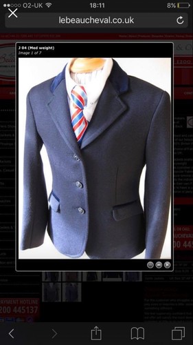 26" Le Beau Cheval Navy Wool Show Jacket 26" Le Beau Cheval Navy Wool Show Jacket