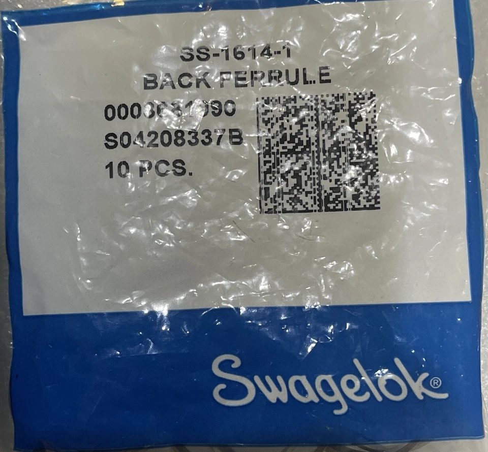 SS-1612-1, SS-1613-1 SS-1614-1 Swagelok 1" Nut, Front, Back Ferrule, New OEM - Image 4 of 4