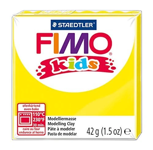 42g Staedtler Fimo Kids Modelliermasse gelb ofenhärtend Knetmasse Kreativspiel