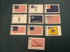 ICOLLECTZONE US 1345-54 Historic American Flag Set VF NH Don’r Tread …..